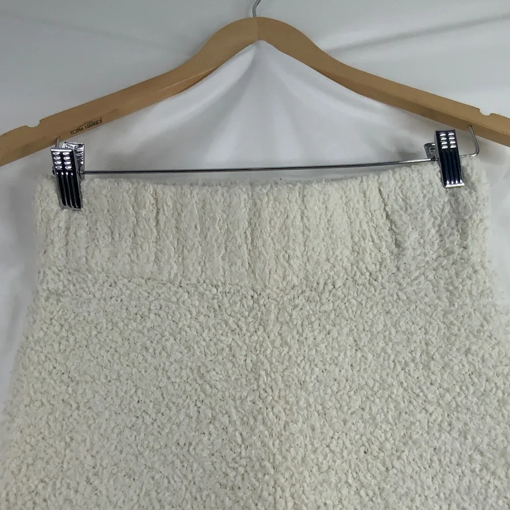 SKIMS Cozy Knit Pant Bone White Wide Leg Lounge Pants S/M RN158973